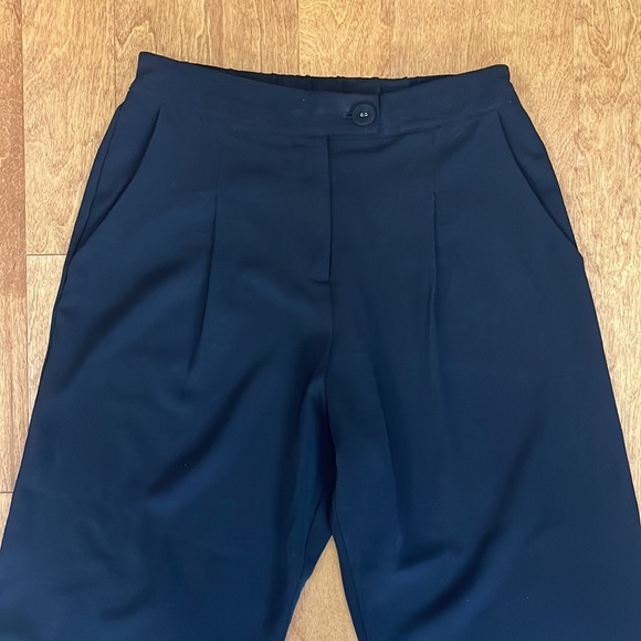 Black Wide Leg Trousers - Picture 4 of 5